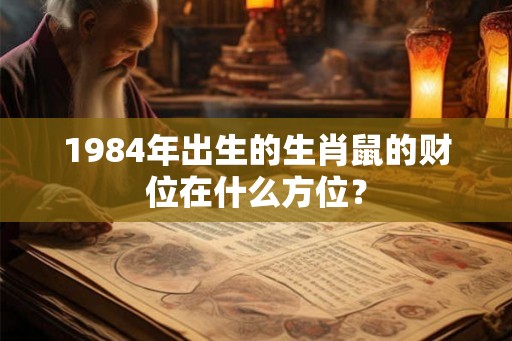 1984年出生的生肖鼠的财位在什么方位？