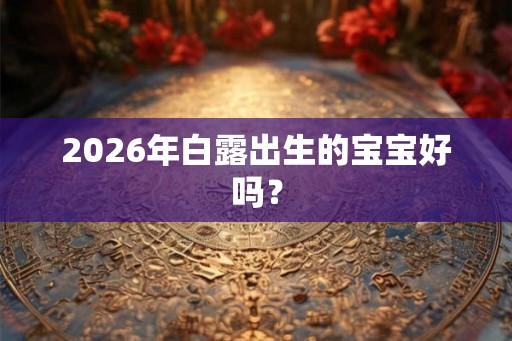 2026年白露出生的宝宝好吗？