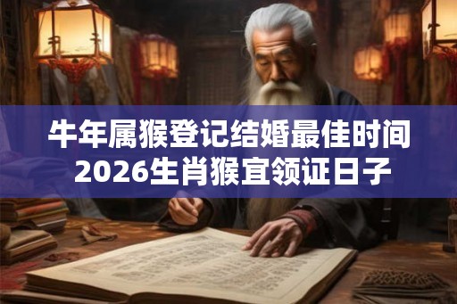 牛年属猴登记结婚最佳时间 2026生肖猴宜领证日子
