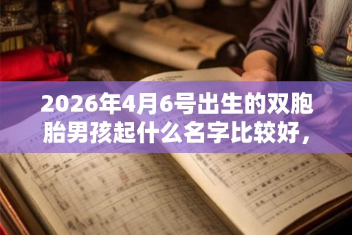 2026年4月6号出生的双胞胎男孩起什么名字比较好，五行属什么