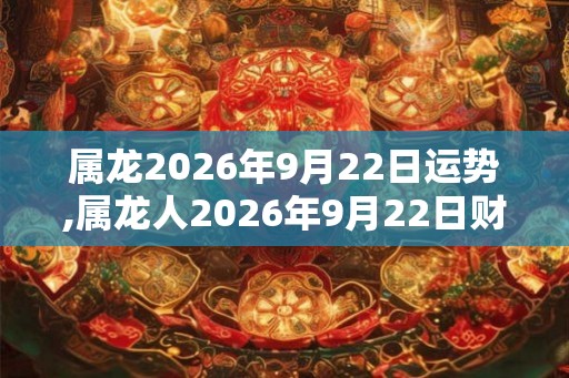 属龙2026年9月22日运势,属龙人2026年9月22日财运,生肖龙2026年9月22日运势 属龙2026年9月22日运势,属龙人2026年9月22日财运,生肖龙2026年9月22日运势