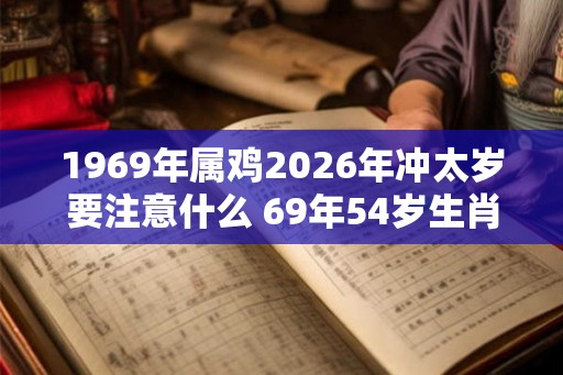 1969年属鸡2026年冲太岁要注意什么 69年54岁生肖鸡逢马年运势如何