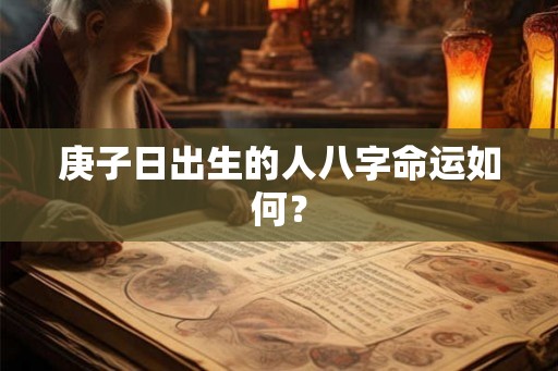 庚子日出生的人八字命运如何？