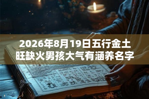 2026年8月19日五行金土旺缺火男孩大气有涵养名字 2026年8月19日五行金土旺缺火男孩大气有涵养名字