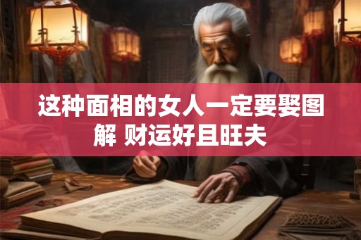 这种面相的女人一定要娶图解 财运好且旺夫