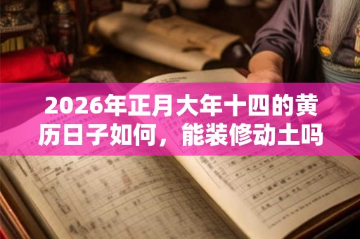 2026年正月大年十四的黄历日子如何，能装修动土吗？