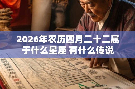 2026年农历四月二十二属于什么星座 有什么传说
