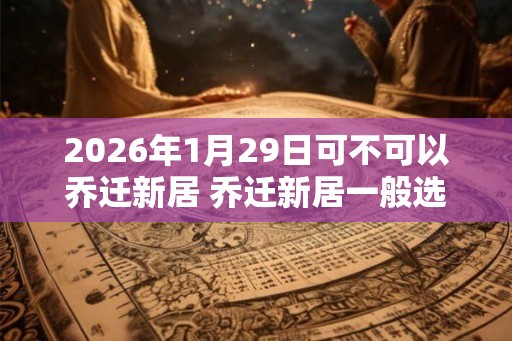 2026年1月29日可不可以乔迁新居 乔迁新居一般选几点钟