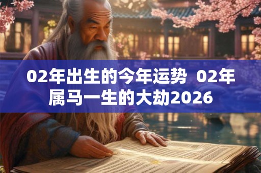 02年出生的今年运势  02年属马一生的大劫2026