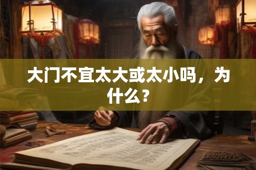 大门不宜太大或太小吗，为什么？