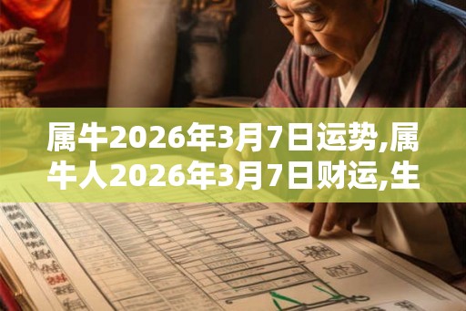 属牛2026年3月7日运势,属牛人2026年3月7日财运,生肖牛2026年3月7日运势 属牛2026年3月7日运势,属牛人2026年3月7日财运,生肖牛2026年3月7日运势