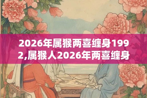 2026年属猴两喜缠身1992,属猴人2026年两喜缠身