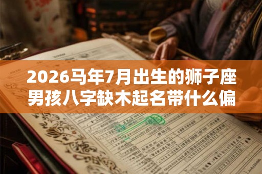 2026马年7月出生的狮子座男孩八字缺木起名带什么偏旁