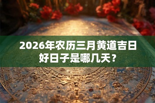 2026年农历三月黄道吉日好日子是哪几天？