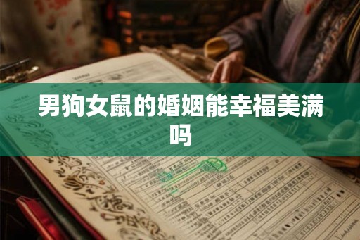 男狗女鼠的婚姻能幸福美满吗