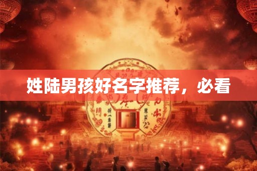 姓陆男孩好名字推荐，必看