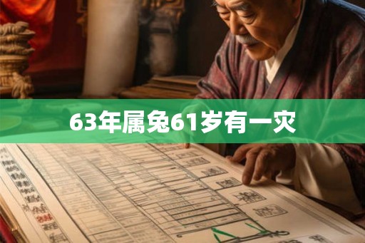 63年属兔61岁有一灾 63年属兔61岁有一灾