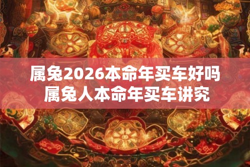 属兔2026本命年买车好吗 属兔人本命年买车讲究
