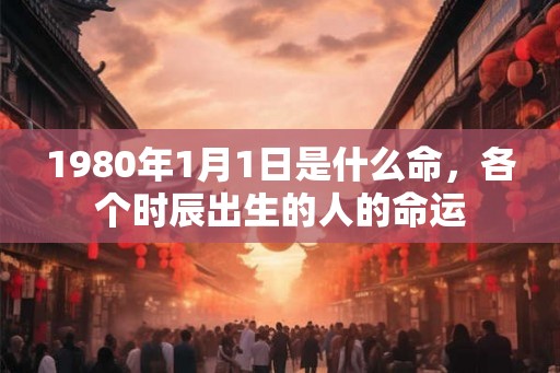 1980年1月1日是什么命，各个时辰出生的人的命运