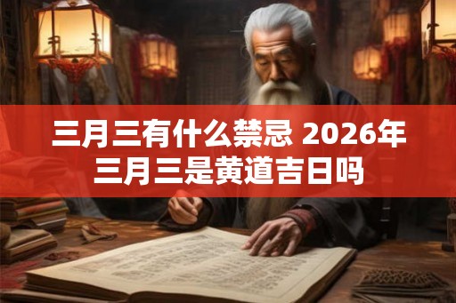 三月三有什么禁忌 2026年三月三是黄道吉日吗