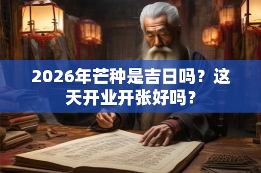 2026年芒种是吉日吗？这天开业开张好吗？