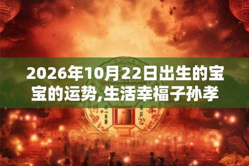 2026年10月22日出生的宝宝的运势,生活幸福子孙孝敬