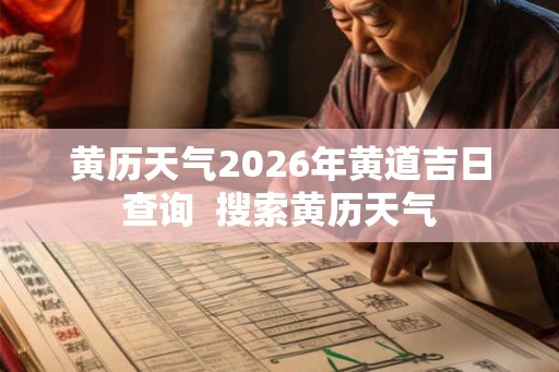 黄历天气2026年黄道吉日查询  搜索黄历天气