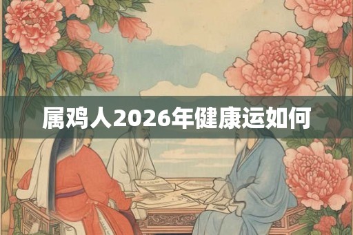 属鸡人2026年健康运如何