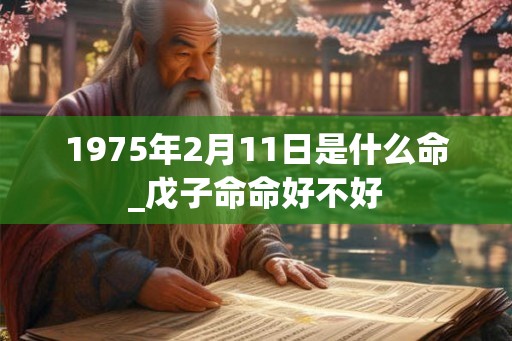 1975年2月11日是什么命_戊子命命好不好