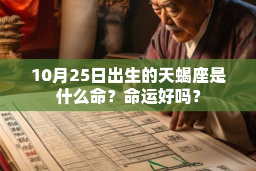 10月25日出生的天蝎座是什么命？命运好吗？