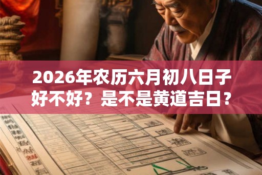 2026年农历六月初八日子好不好？是不是黄道吉日？
