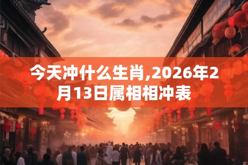 今天冲什么生肖,2026年2月13日属相相冲表