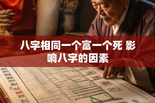 八字相同一个富一个死 影响八字的因素