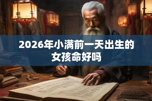 2026年小满前一天出生的女孩命好吗