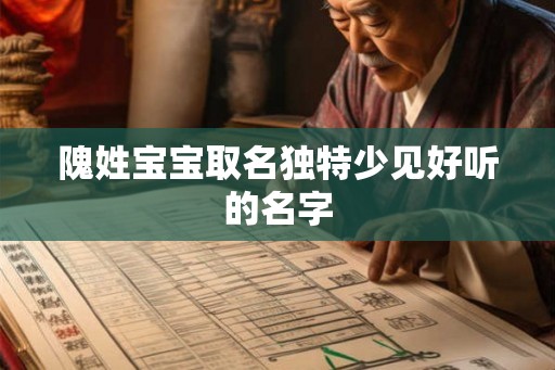 隗姓宝宝取名独特少见好听的名字 隗姓宝宝取名独特少见好听的名字