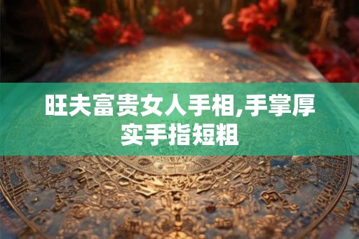 旺夫富贵女人手相,手掌厚实手指短粗