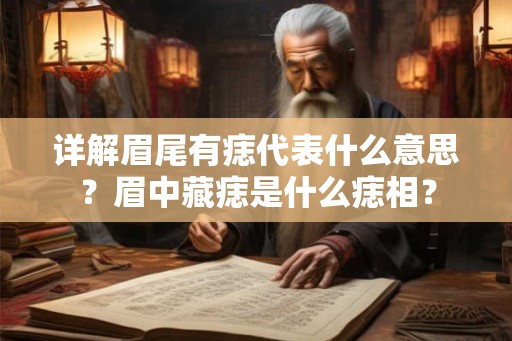 详解眉尾有痣代表什么意思？眉中藏痣是什么痣相？