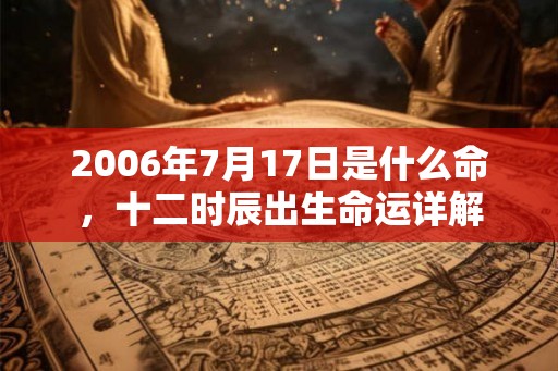 2006年7月17日是什么命，十二时辰出生命运详解