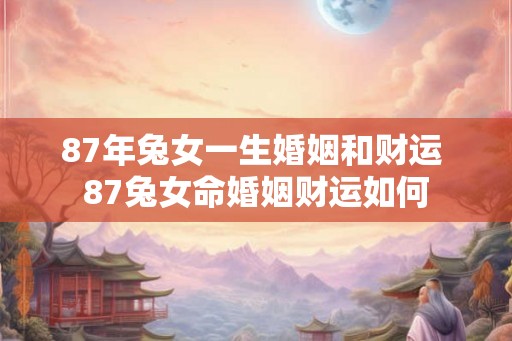 87年兔女一生婚姻和财运 87兔女命婚姻财运如何 87年兔女一生婚姻和财运 87兔女命婚姻财运如何