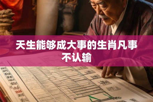 天生能够成大事的生肖凡事不认输