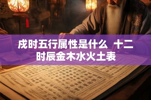戍时五行属性是什么 十二时辰金木水火土表 戍时五行属性是什么 十二时辰金木水火土表
