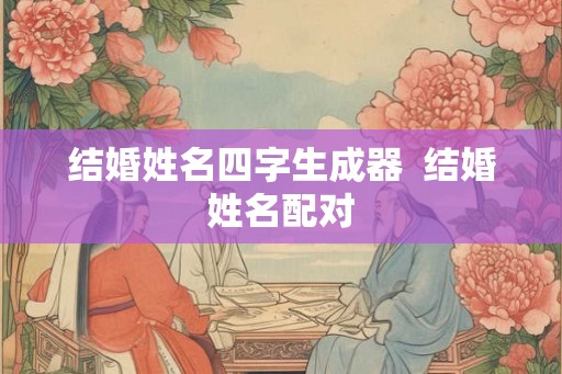 结婚姓名四字生成器  结婚姓名配对