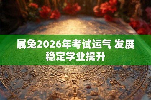 属兔2026年考试运气 发展稳定学业提升