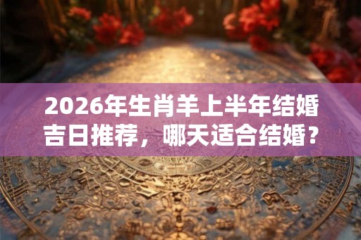 2026年生肖羊上半年结婚吉日推荐，哪天适合结婚？