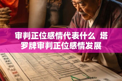 审判正位感情代表什么 塔罗牌审判正位感情发展 审判正位感情代表什么 塔罗牌审判正位感情发展