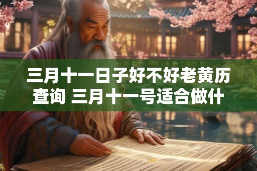 三月十一日子好不好老黄历查询 三月十一号适合做什么老黄历有没有建议