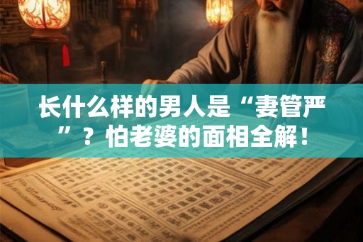 长什么样的男人是“妻管严”？怕老婆的面相全解！