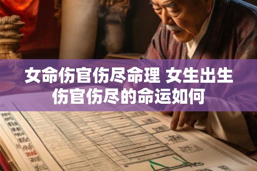 女命伤官伤尽命理 女生出生伤官伤尽的命运如何