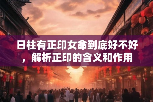 日柱有正印女命到底好不好，解析正印的含义和作用