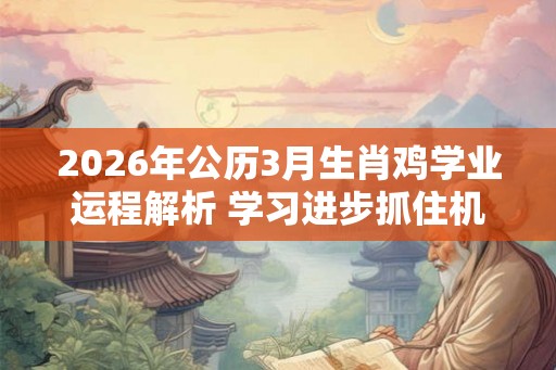 2026年公历3月生肖鸡学业运程解析 学习进步抓住机会 2026年公历3月生肖鸡学业运程解析 学习进步抓住机会